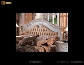 Кровать Вирджиния В (Массив берёзы,натуральная кожа, классика) в СПб